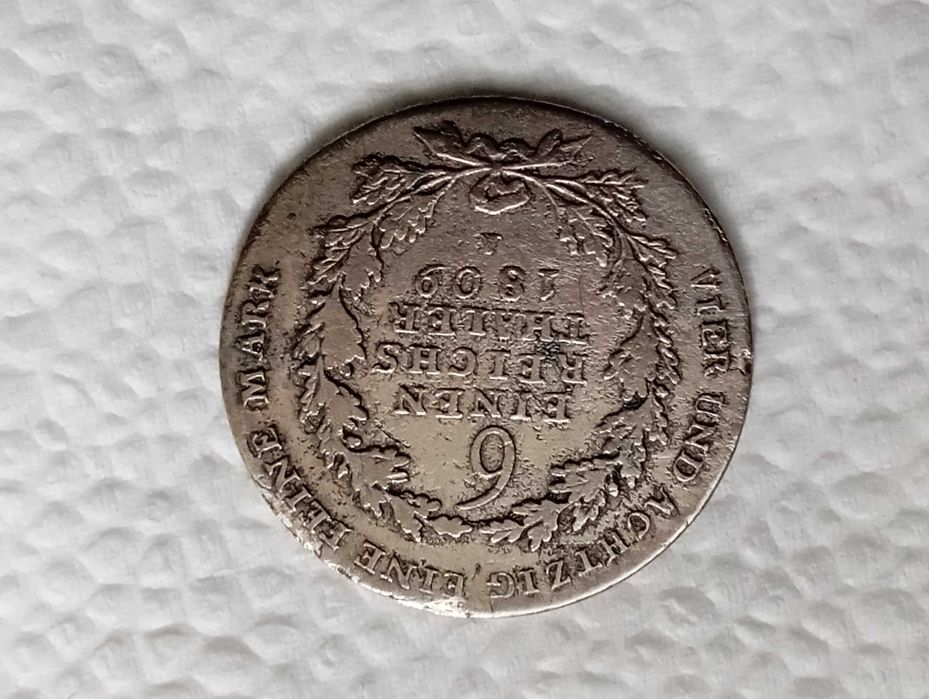 1/6 талера 1809 рік. А. Прусія. Срібло.