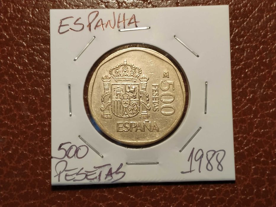 Espanha - moeda de 500 pesetas de 1988