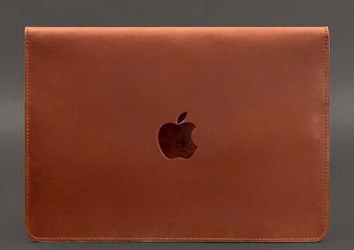 Чехол Кожаный для MacBook 13, светло коричневый, 33*24 см, конверт