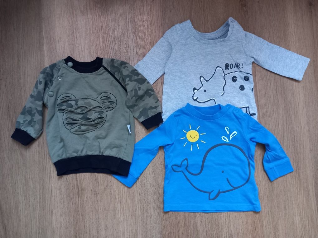 Bluza, bluzki, tshirt z długim rękawem dla chłopca rozmiar 62 -68 cm