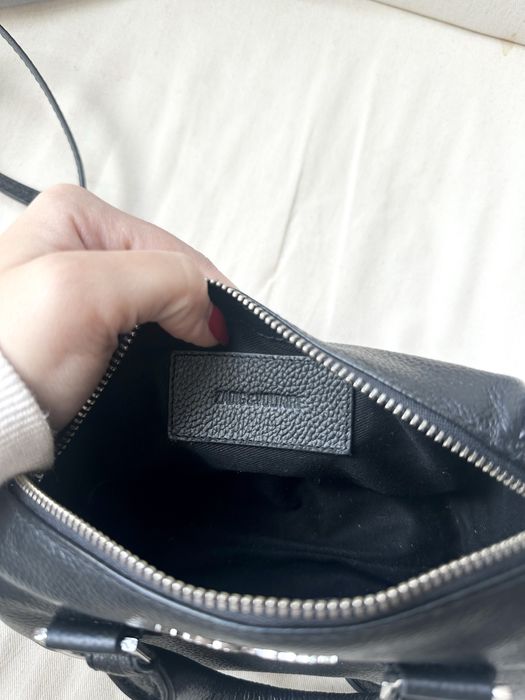 mala bolsa tiracolo pele preta zadig voltaire autêntica