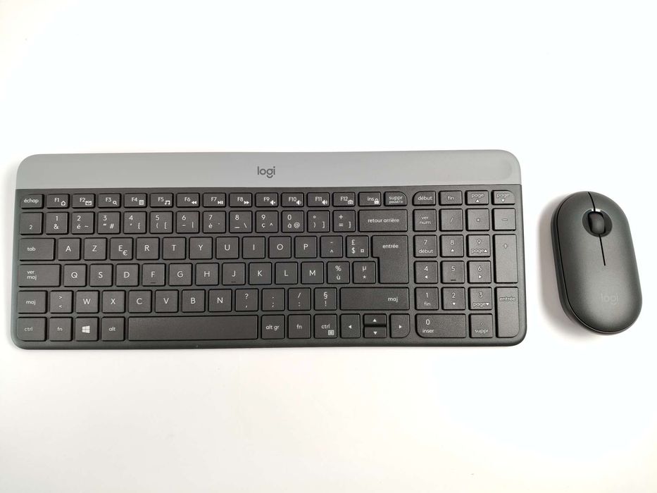 Zestaw klawiatura i mysz bezprzewodowa Logitech czarny AZERTY
