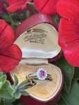 Złoty pierscionek 9ct 375 Rubin i Diamenty 2.61gr