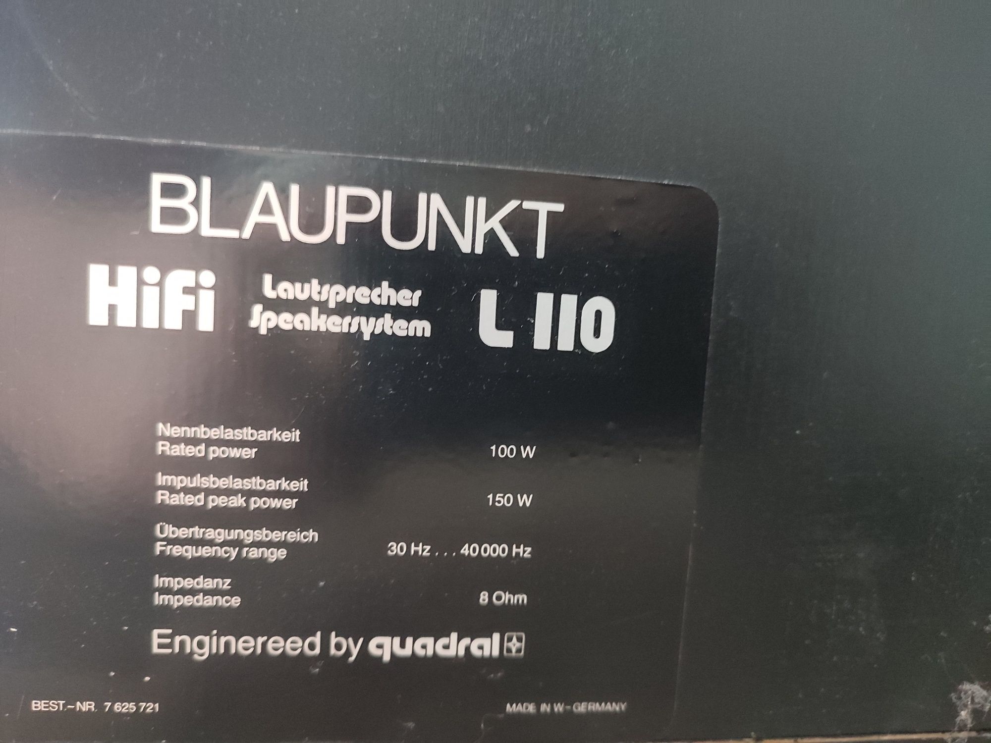 Blaupunkt artech l110 Wstęga (Quadral Amun) Vintage Retro 86r