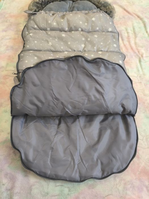 TiniMini Śpiworek z futerkiem - wózek/sanki + mufka