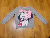 rozm 128 Minnie Mouse bluza szara z nadrukiem