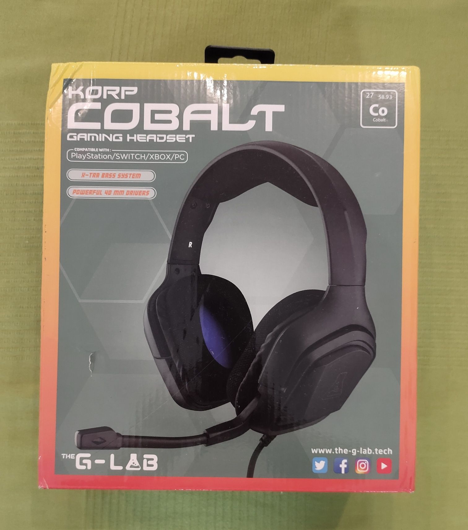 Nowe słuchawki z mikrofonem gamingowe The G-lab Korp Cobalt