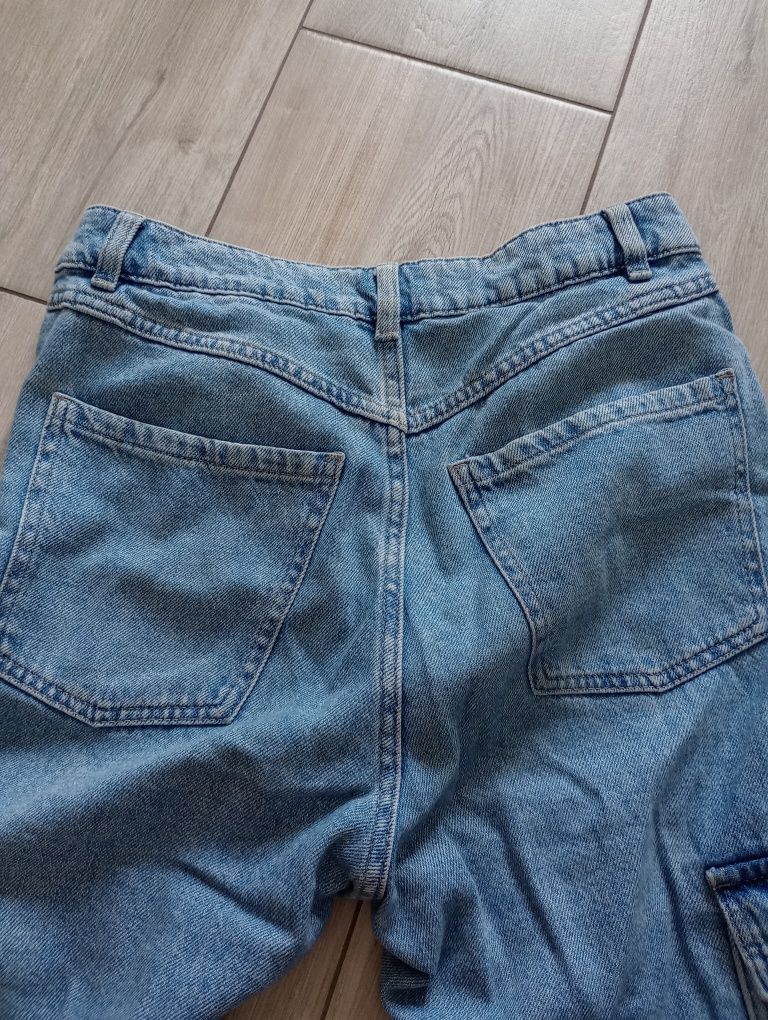 Spodnie Cargo Jeansowe