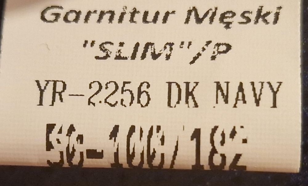 Okazja Garnitur męski SLIM 182 L krata marynarka spodnie studniówka