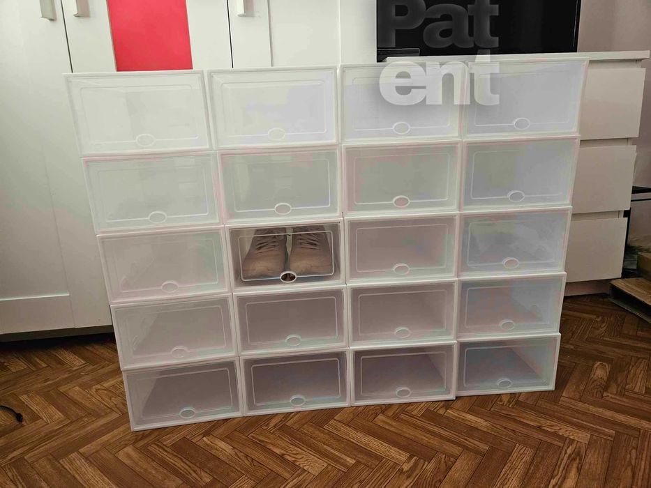 Pudełka 20 sztuk modułowe organizery białe do przechowywania zestaw