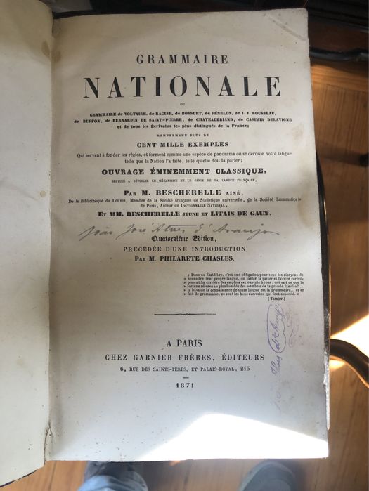 Grammaire Nationale 1871