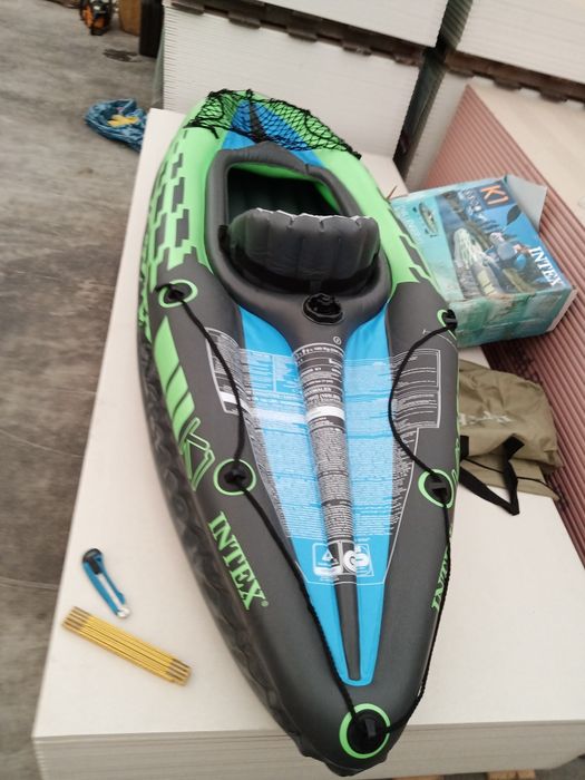 Dmuchany kajak INTEX Challenger K1 pneumatyczny 1 osobowy Nowy wiosło