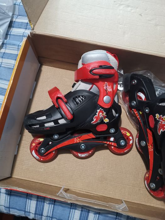 Conjunto de patins e protecções Devil
