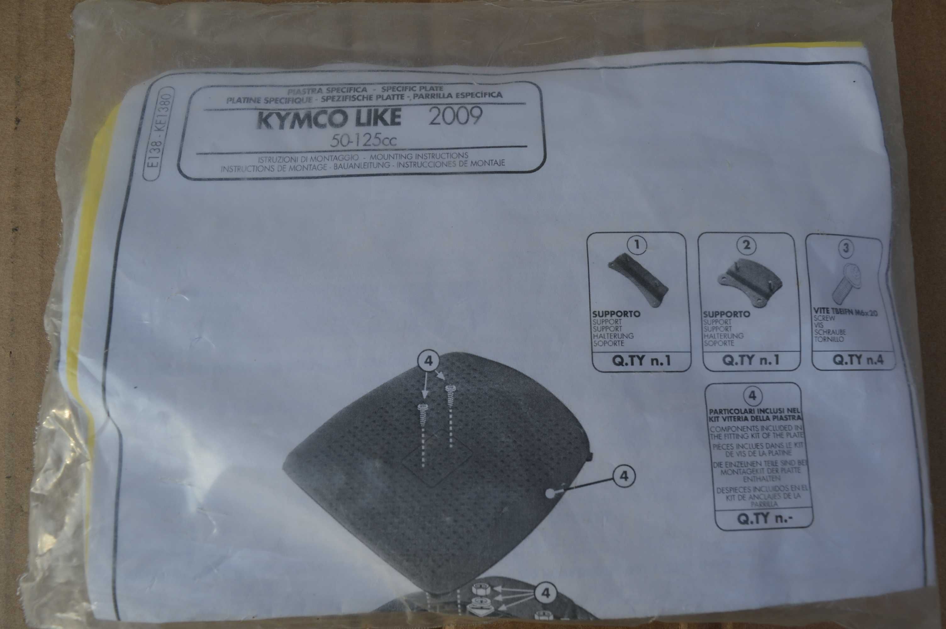 Kymco Like 50/125/200 '09-12r GIVI stelaz pod kufer