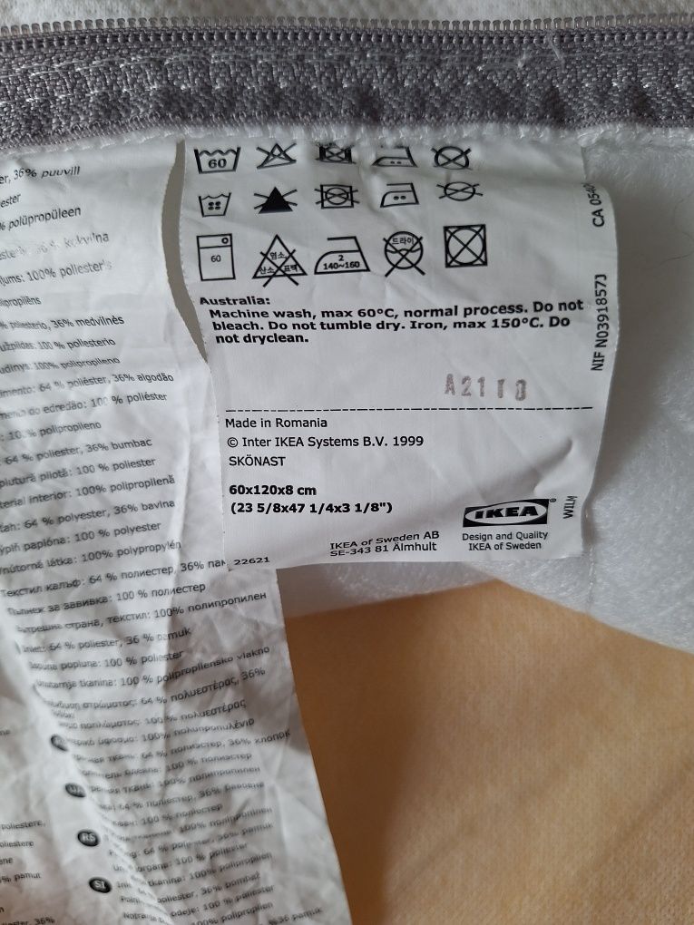 Materac do łóżeczka ikea