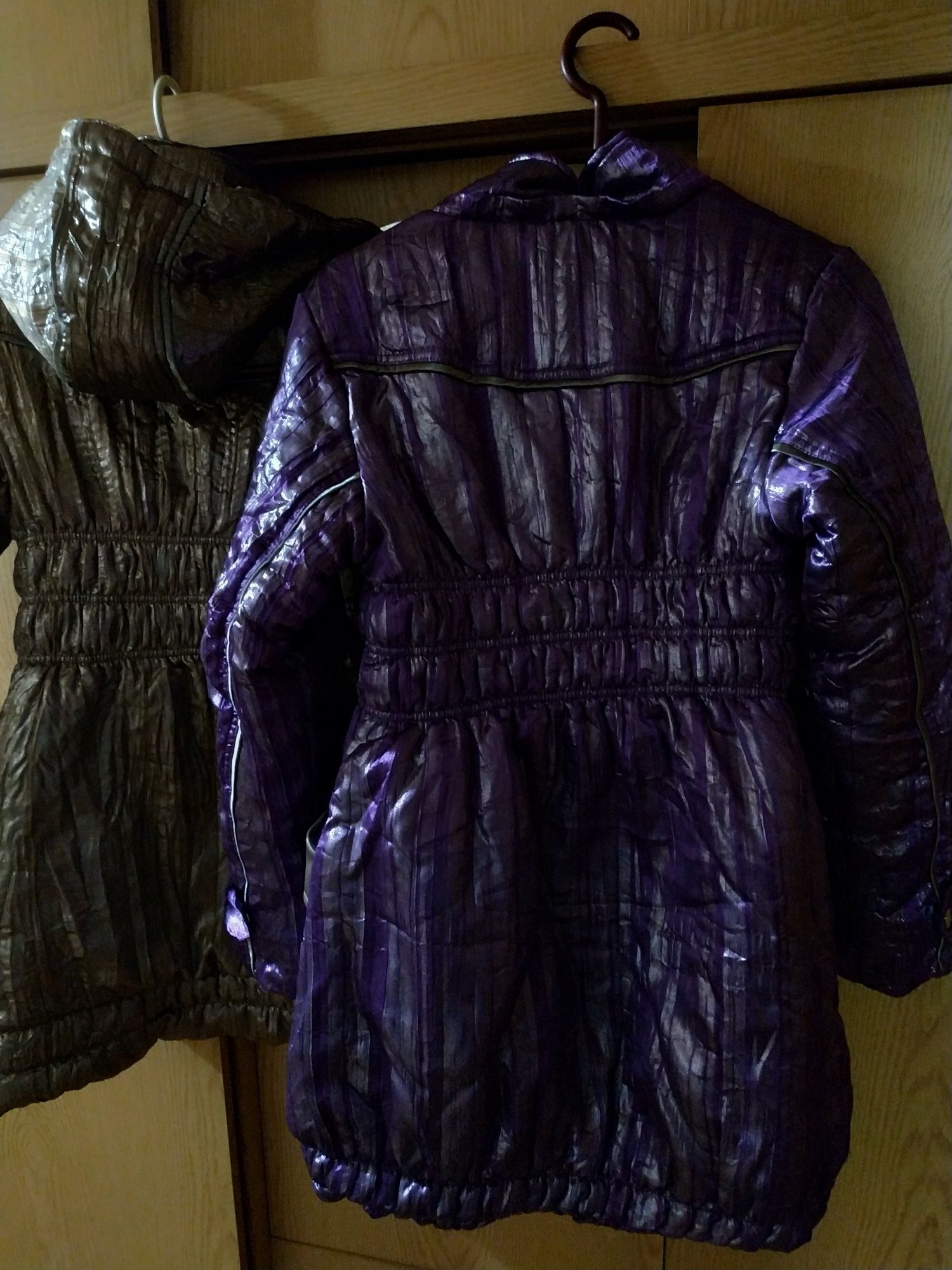 Пальто демисезонные, светоотражающая ткань