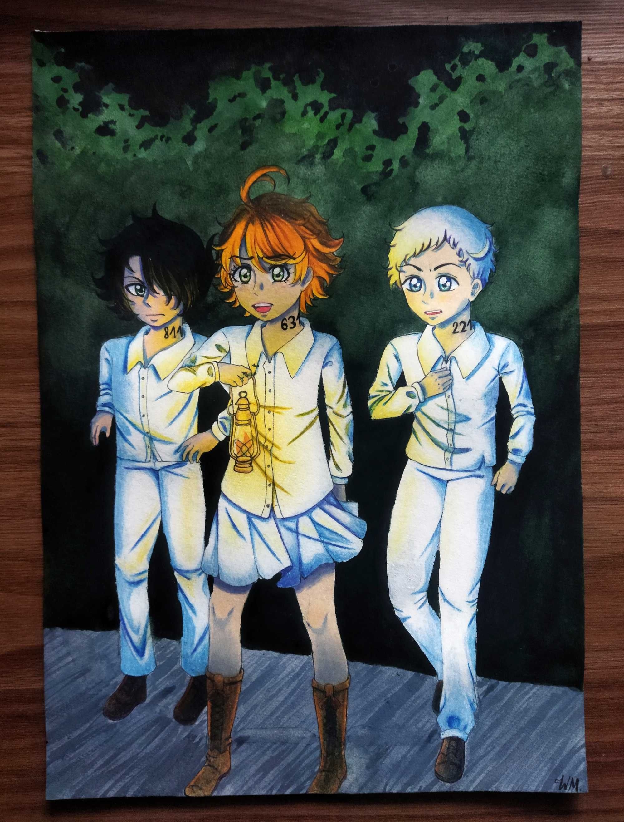 Anime rysunek The promised neverland