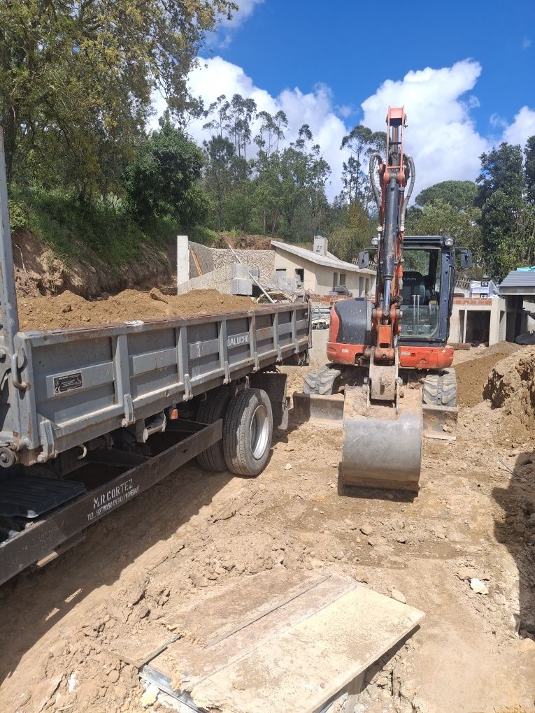 Serviço de giratória e camioneta basculante