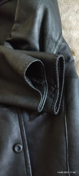 Куртка чоловіча шкіряна зимова