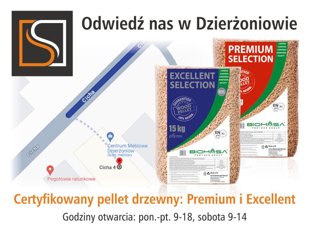 PELLET CERTYFIKAT Excellent, Premium najlepsza cena transport gratis!