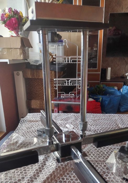 Lampa wisząca chrom, mahoń + gratis