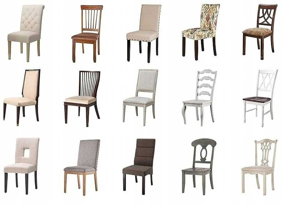 Pokrowce na krzesła zestaw 6 sztuk Żakardowe uniwersalne 6 kolorów