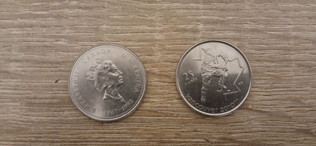2 moedas 25cents canada otimo estado