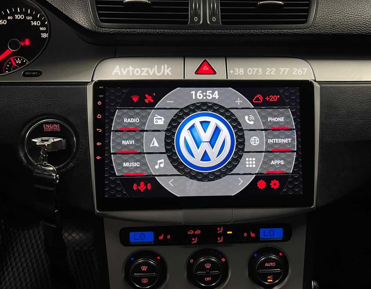 Магнитола PASSAT Volkswagen VW CC B6 B7 Tesla GPS CarPlay Android 14