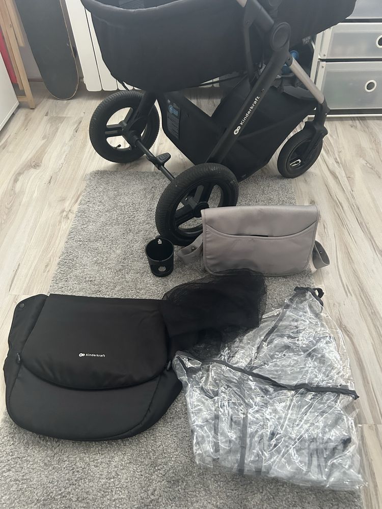 Wózek wielofunkcyjny 3 w 1 MOOV 2 AIR Kinderkraft z fotelikiemMINK PRO