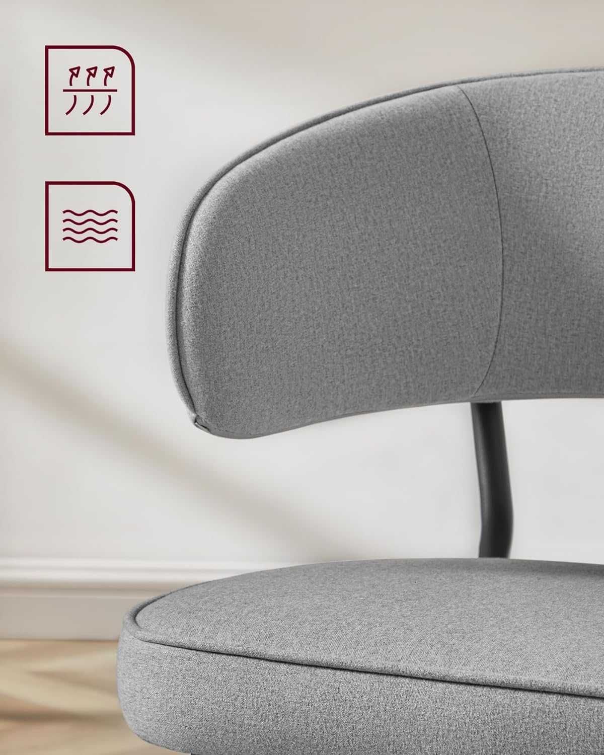 Nowe krzesło materiałowe / tapicerowane / fotel / VASAGLE !5960!