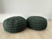 Knitting Factory Pufy scandi dzianinowa handmade 2szt.