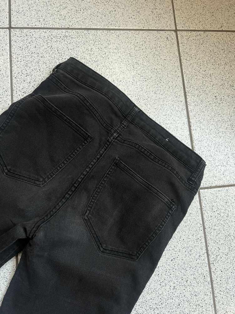 Jeansy Sinsay M 38 rurki czarne jeansowe jeans spodnie lampasy