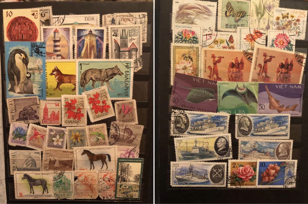 Колекція марок СССР і не тільки, марки Польща, Болгарія, Вʼєтнам