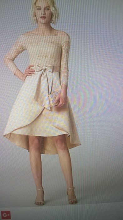 vestido cocktail ou noiva curto assimétrico em cetim champanhe