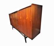 Duńska komoda, regał, Highboard, tekowy, vintage, lata 60.