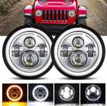 Reflektory 7" LED DRL IP67 H4 H13 do off-road, Nowe
