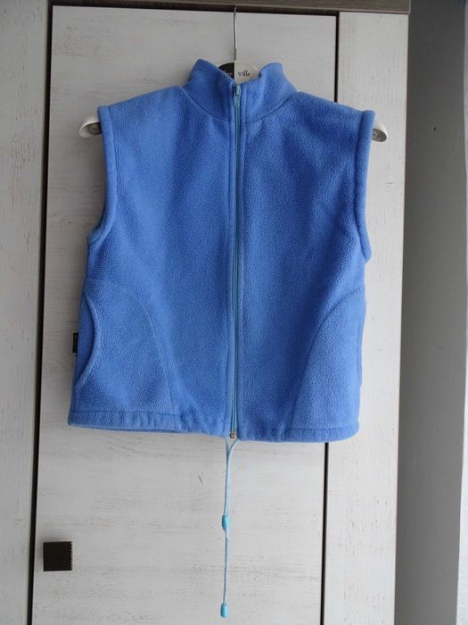 Niebieska polarowa kamizelka bezrękawnik