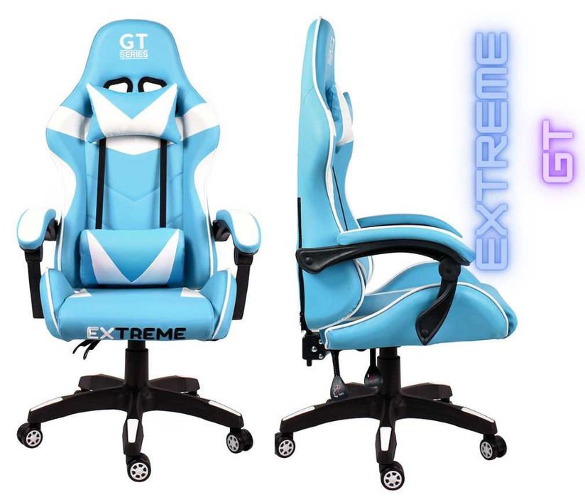 Fotel Gamingowy do komputera Extreme GT Light Blue