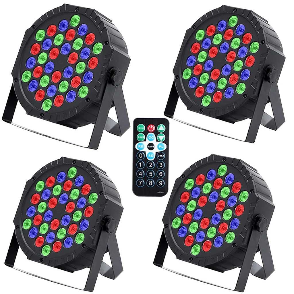 4 LED PAR kolorofon światła dyskotekowe oświetlenie sceniczne DMX LED