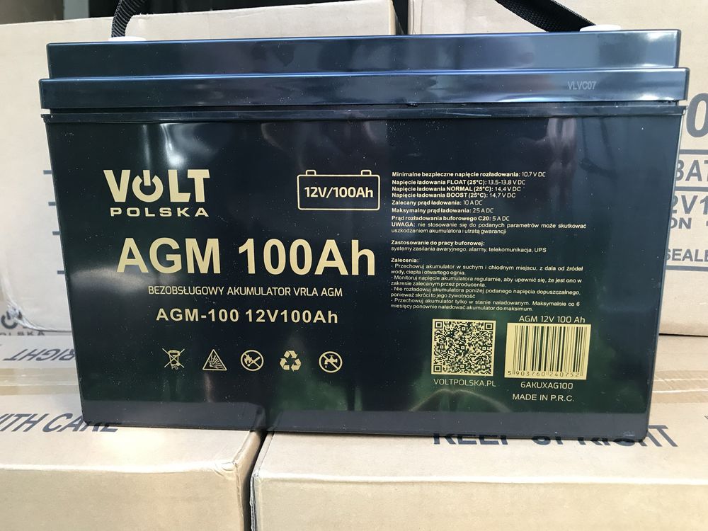 Акумулятор для ЖБД VOLT Polska AGM 12V 100Amh