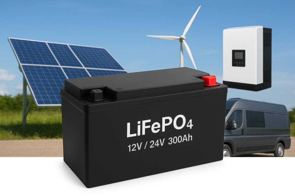Акумулятори LiFePO₄ 12В / 24В 300А — Grade A, BMS 150А