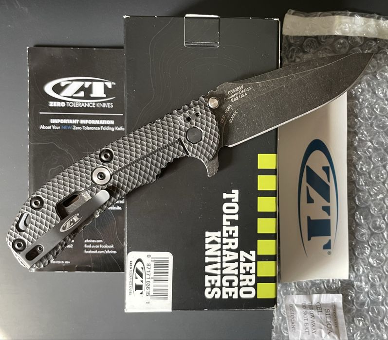 Zero Tolerance ZT 0560BW Rick Hinderer Flipper, G10, ELMAX Оригинал