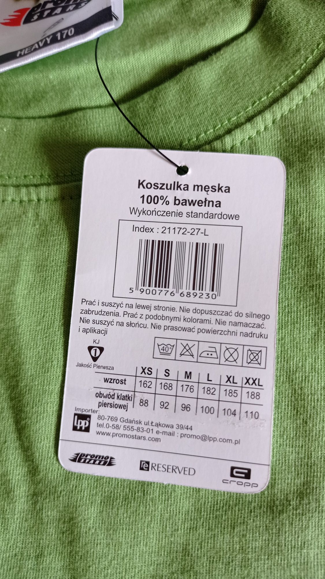 NOWA z metką koszulka t-shirt z napisem - duże L oversize zielona idea