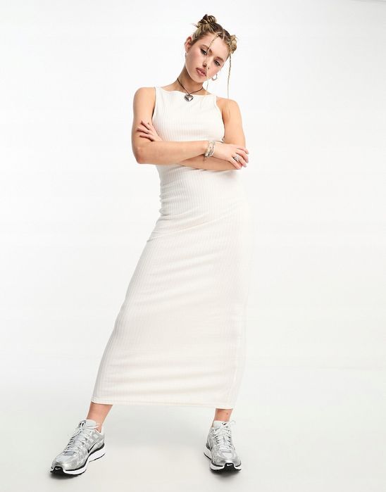 Colu 38 M Sukienka Prążkowana Ecru J24115