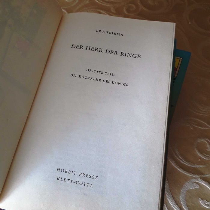 J R R Tolkien - Senhor dos Anéis - Ed. Klett-Cotta  1980 ALEMÃO