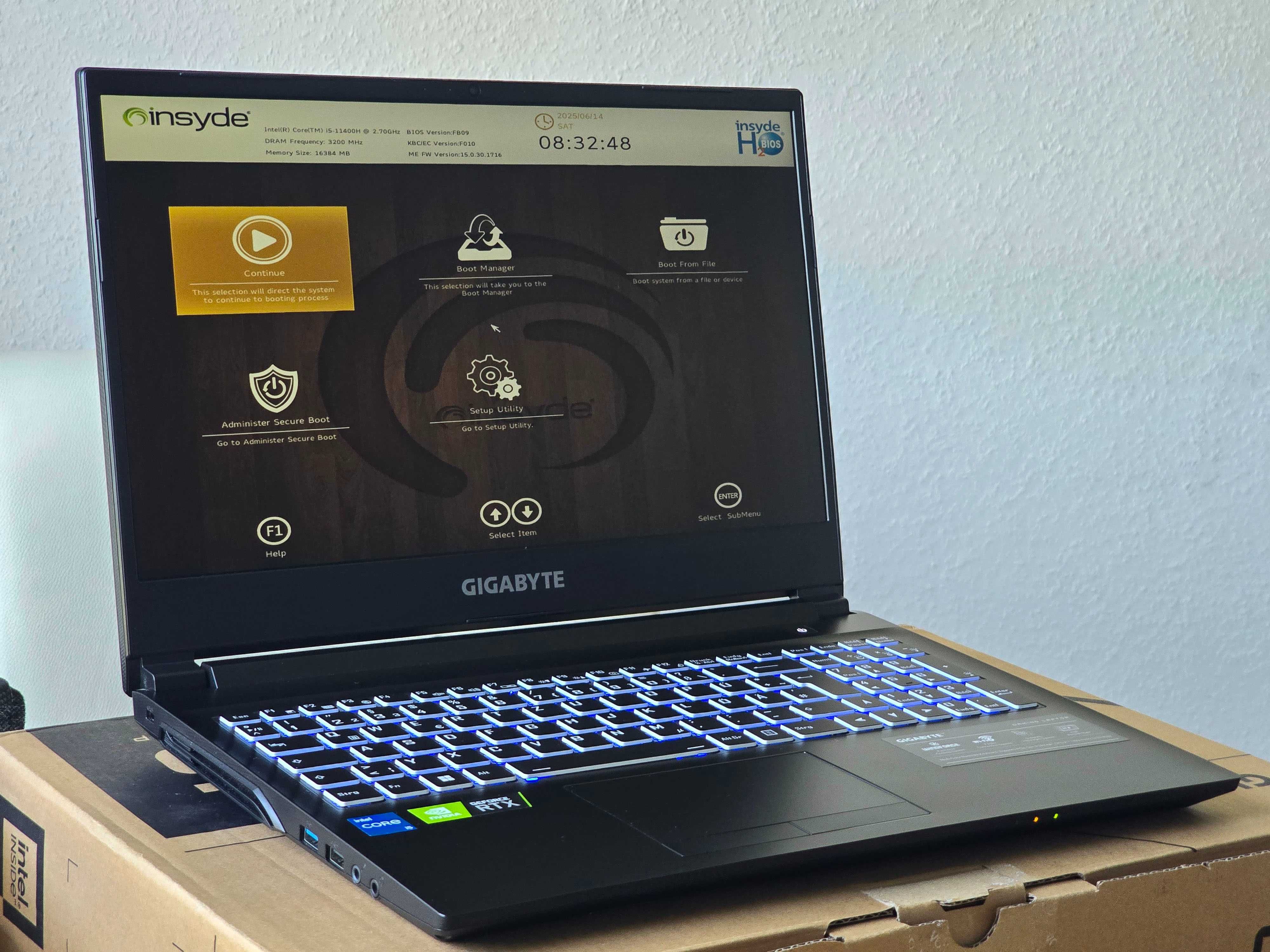 GIGABYTE G5 GD, 15.6″, Intel Core i5-11400H, RTX 3050, 16/512Gb SSD.