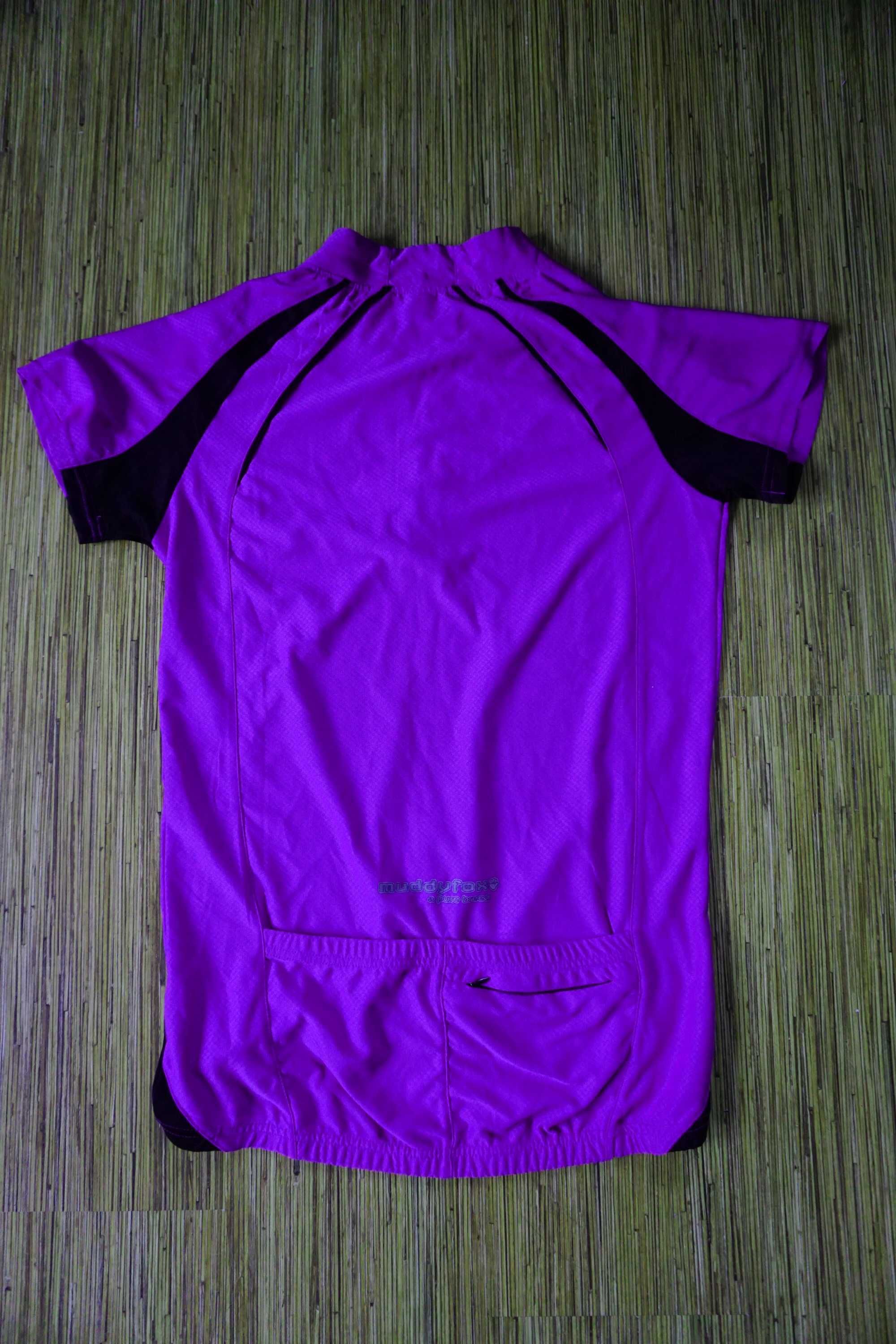 MUDDYFOX Damska Koszulka rowerowa Biegowa L/XL fioletowa czarna