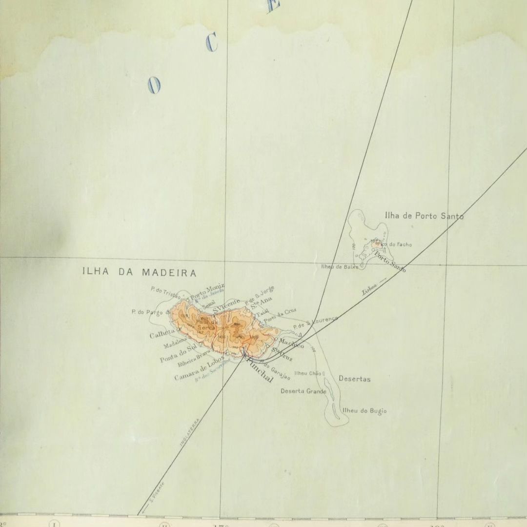 Mapa antigo da Madeira (1935)