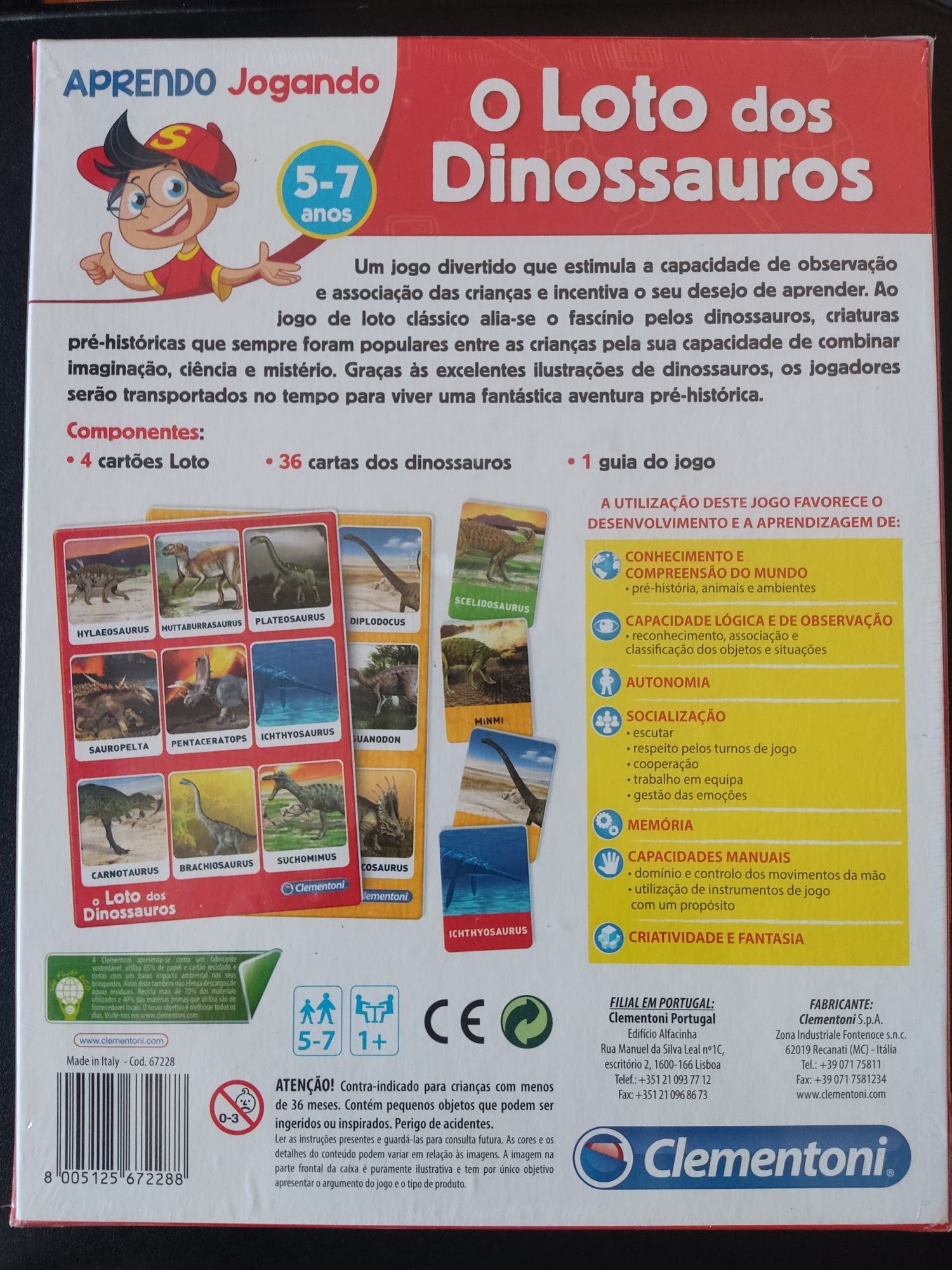 Jogo - Loto dos Dinossauros  - Novo