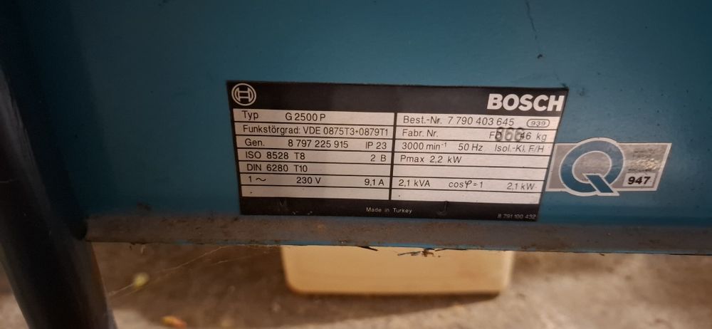Agregat prądotwórczy Bosch G2500P